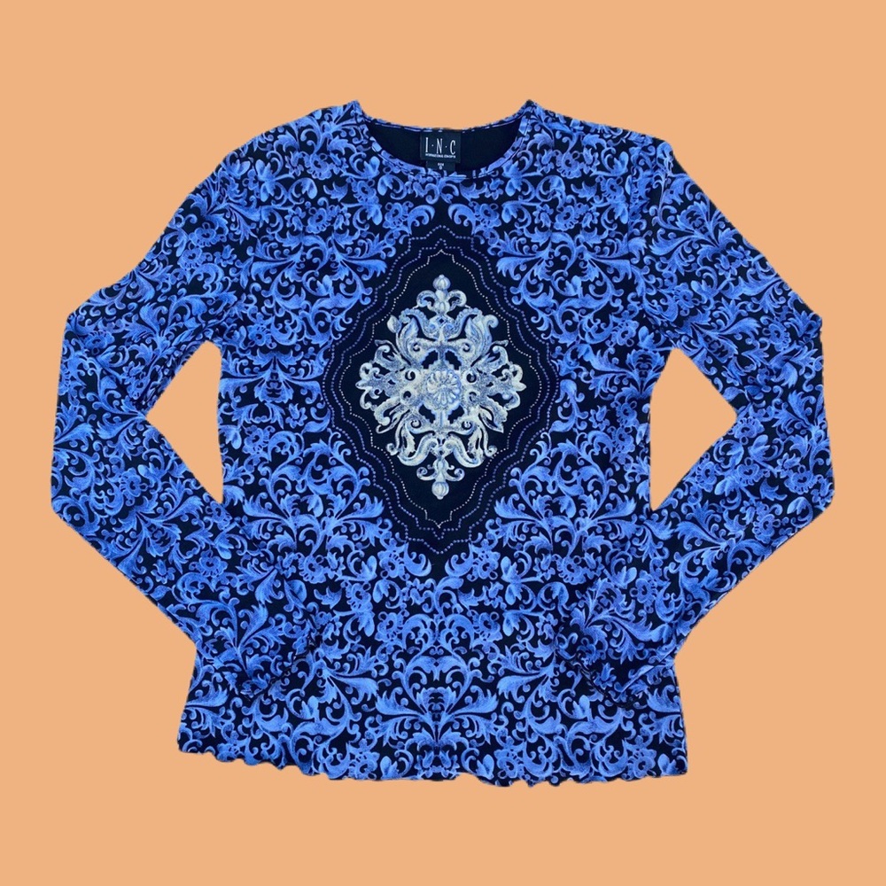 ✿ y2k mesh printed tattoo top ✿